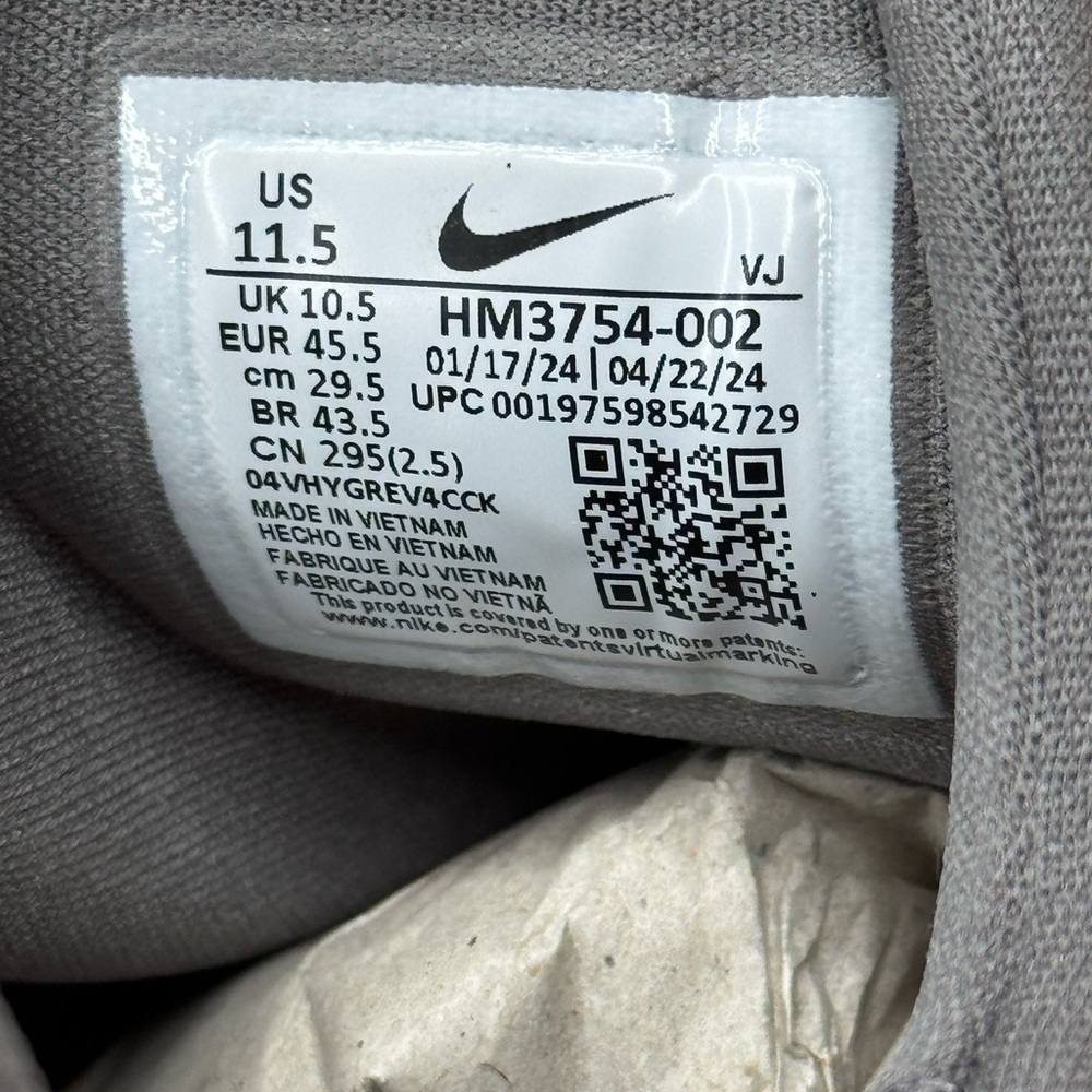 NWBOX Nike Free Metcon 6 TB Size 11.5 Grey HM3754-002 - Picture 2 of 8
